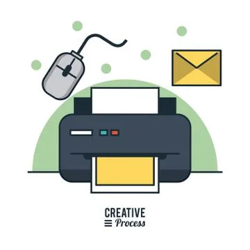 Creative process infographic Stock Illustration