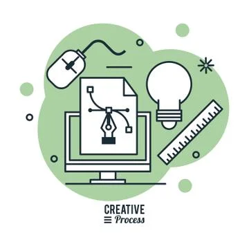 Creative process infographic Stock Illustration