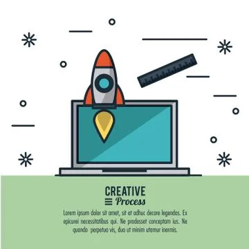 Creative process infographic Stock Illustration