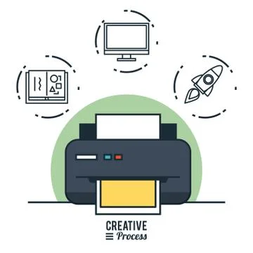 Creative process infographic Stock Illustration