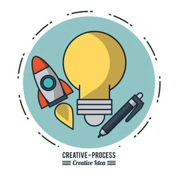 Creative process infographic Stock Illustration