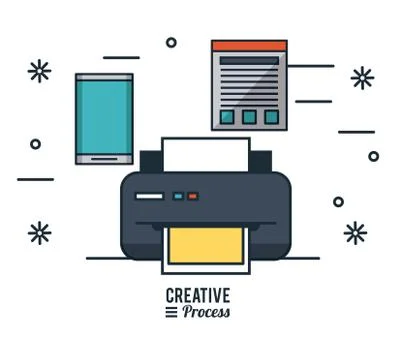 Creative process infographic Stock Illustration