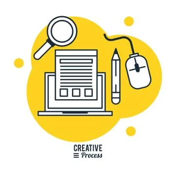 Creative process infographic 스톡 일러스트