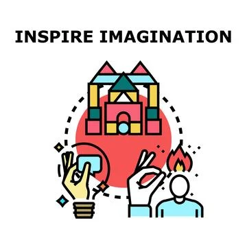 Creative process inspiring imagination and developing new ideas Stock Illustration