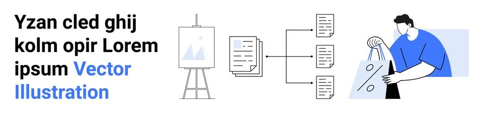 Creative Process Journey from Idea Generation to Market Implementation 스톡 일러스트