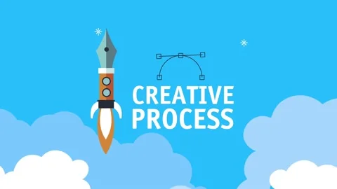 Creative process lettering with pen launcher Stock Footage 155511933