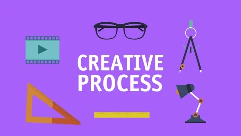 creative process lettering with supplies... | Stock Video | Pond5