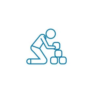 Creative process linear icon concept. Creative process line vector sign, symbol Stock Illustration