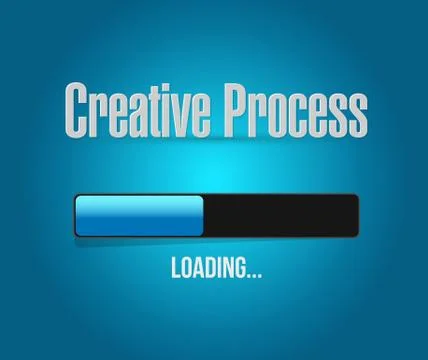 Creative process loading bar sign concept Illustrazione stock