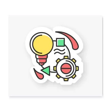 Creative process patch. Vector emblem 스톡 일러스트