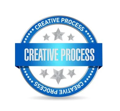 Creative process seal sign concept Illustrazione stock