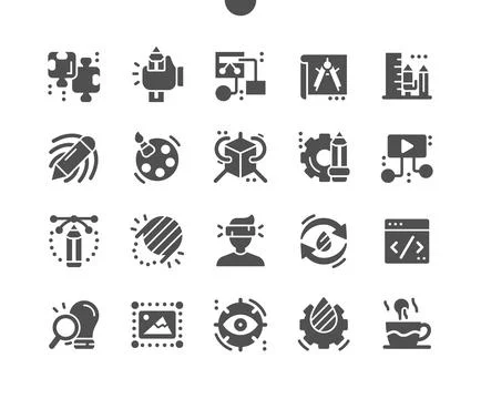 Creative process. Search for ideas. Stock Illustration