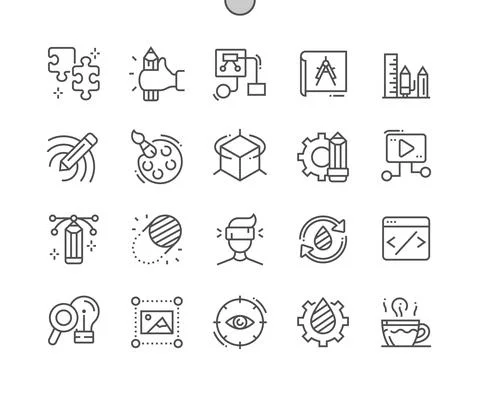 Creative process. Search for ideas. Target audience. Stock Illustration