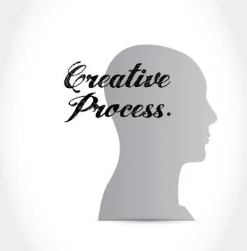 Creative process thinking brain sign concept 스톡 일러스트