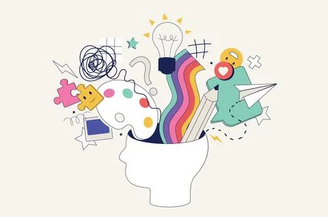 Creative Process Web Concept Stock Illustration