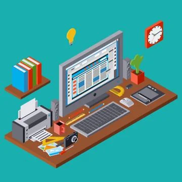 Creative process, web design graphic, website development vector concept Stock Illustration