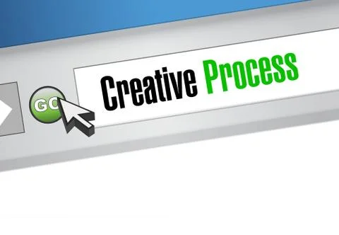 Creative process website sign concept Illustrazione stock