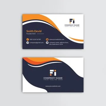 Creative professional business card vector template Illustrazione stock