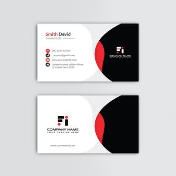 Creative professional business card vector template Stock Illustration