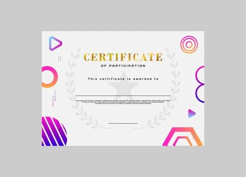 Creative professional certificate achievement template design Stock Illustration