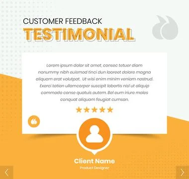 Creative professional customer feedback, client review template 스톡 일러스트