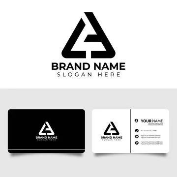 Creative Professional Letter A or LA Logo with business card Stock Illustration