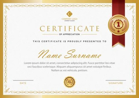 Creative professional multipurpose  honor certificate template design Stock Illustration