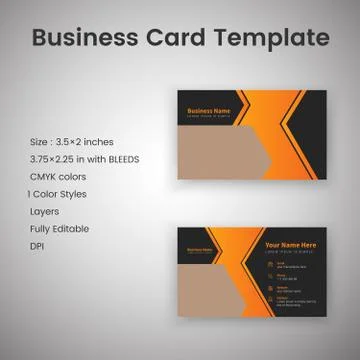 Creative Professional Personal Corporate Business Card Template Design Stock Illustration