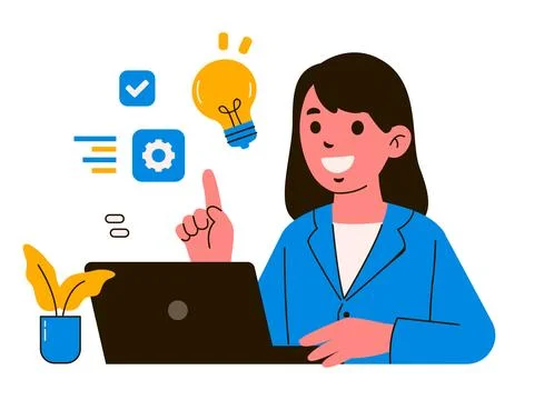 Creative Professional Sharing Innovative Ideas Stock Illustration