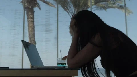 Creative professional struggling with a difficult project while working on a Stock Footage 346252307
