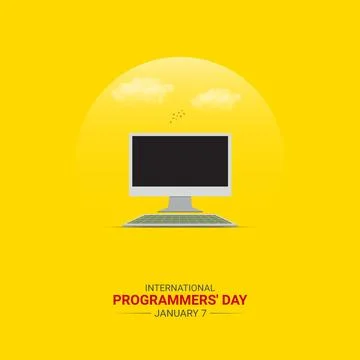 Creative Programmers Day ads design. International Programmers' Day, Celebr.. Illustrazione stock