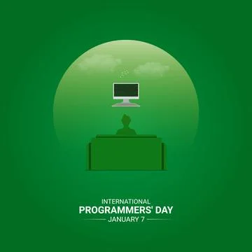 Creative Programmers Day ads design. International Programmers' Day, Celebr.. Illustrazione stock