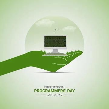 Creative Programmers Day ads design. International Programmers' Day, Celebr.. Illustrazione stock