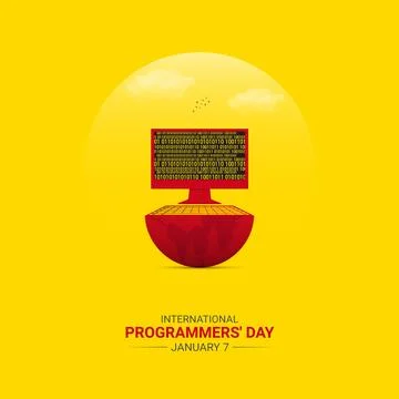 Creative Programmers Day ads design. International Programmers' Day, Celebr.. Illustrazione stock