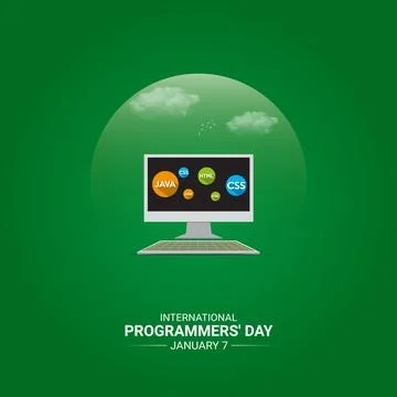 Creative Programmers Day ads design. International Programmers' Day, Celebr.. Illustrazione stock