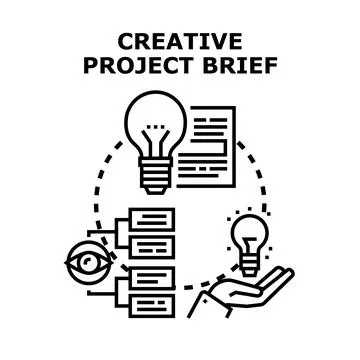 Creative project brief developing new business ideas Stock Illustration