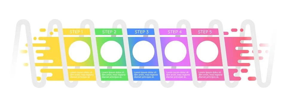 Creative project infographic chart design template Illustrazione stock