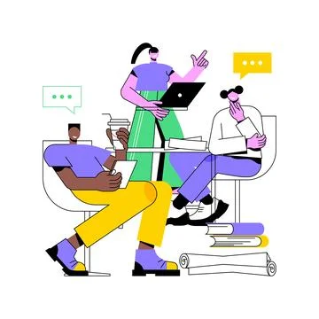 Creative project isolated cartoon vector illustrations. Stock Illustration