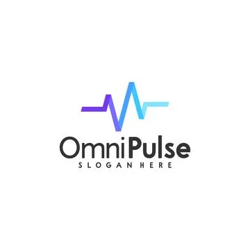 Creative pulse logo vector template illustration. Heart rate pulse waves wi.. Stock Illustration