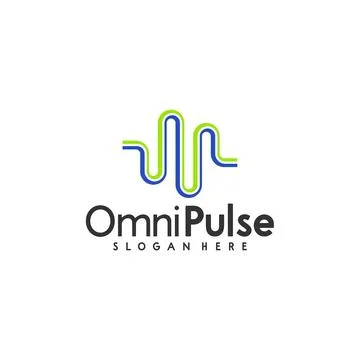 Creative pulse logo vector template illustration. Heart rate pulse waves wi.. Stock Illustration