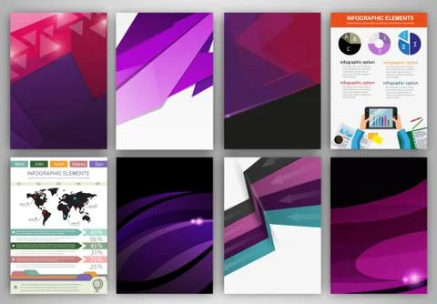Creative purple backgrounds and abstract concept vector icons Stock Illustration