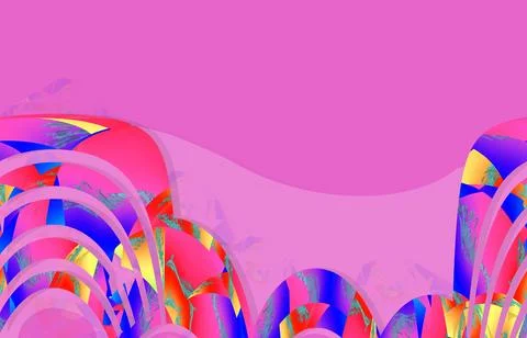Creative purple red ping blue gradient wallpaper mockup style empty space t.. Stock Illustration