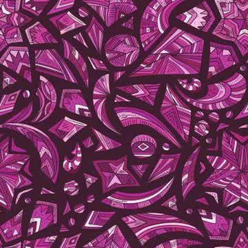 Creative purple tribal pattern Stock Illustration