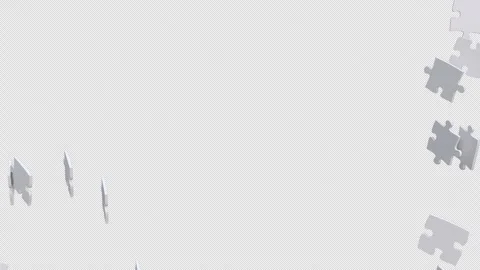 Creative puzzle transition with transparent background. Alpha channel. Video stock 247912447