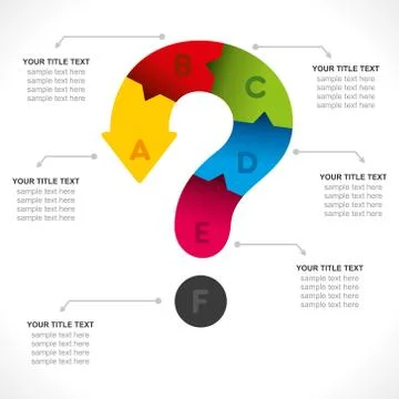 Creative question mark info-graphics design concept vector Stock Illustration