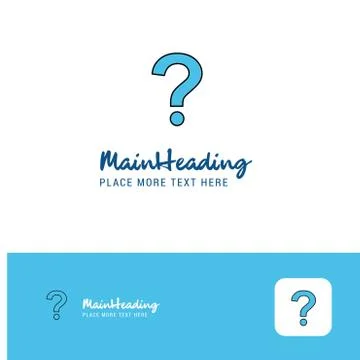 Creative Question mark  Logo Design. Flat color Logo place for Tagline. Vecto Stock Illustration