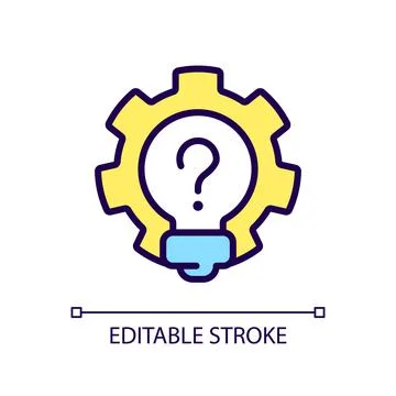Creative question RGB color icon Stock Illustration