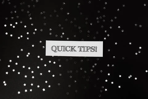 Creative Quick Tips for Everyday Life Stock Photos