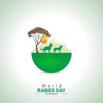 Creative Rabies Day ads design. World Rabies Day, Celebrated in United Stat.. Stock Illustration