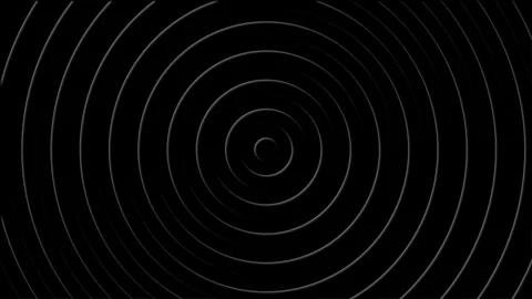 Creative radar waves dark background with thin white contours on circles edges Video stock 265156791